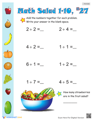 Exciting Math Salad Worksheet for Skill Development