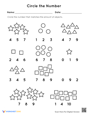 Circle the Number Worksheet