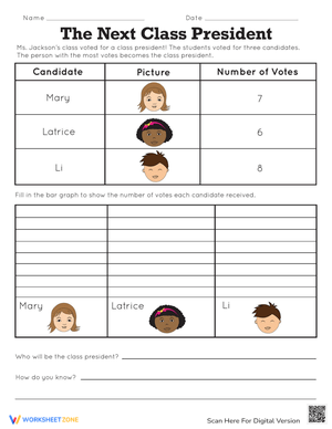 Vote for Class President Worksheet