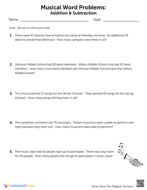 Solve Musical Word Problems