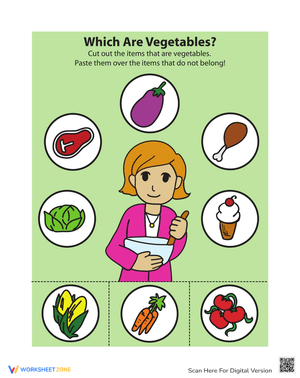 Play the Vegetable Game Worksheet