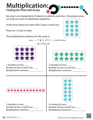 Total with Multiplication Arrays