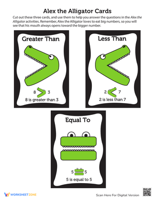 Alex the Alligator Flash Cards