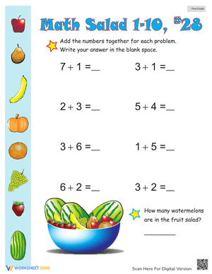 Create Math Salad Learning Game