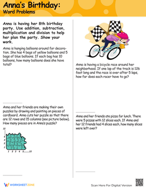 Multiplication Birthday Party Practice