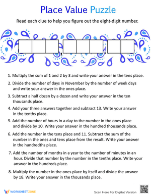 Place Value Puzzle: Enhance Math Skills with Fun