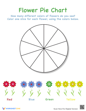 Flower Pie Chart Worksheet