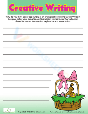 Easter Writing Prompt Worksheet