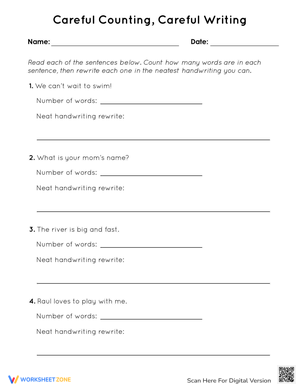 Careful Counting, Careful Writing