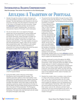 Azulejos: Reading Comprehension