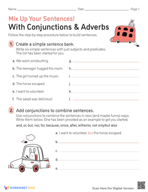 Mix Up Your Sentences with Conjunctions