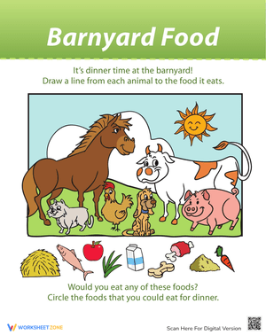 Food Animals Eat Worksheet