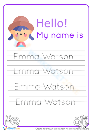 My Name Is... Worksheet