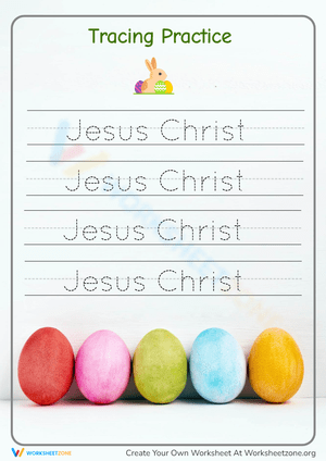 Easter Name Tracing - Jesus Christ