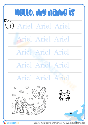 Mermaid-Themed Handwriting