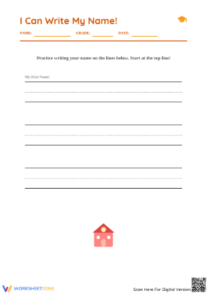 Essential Name Writing Practice | Grade K-1 Printable