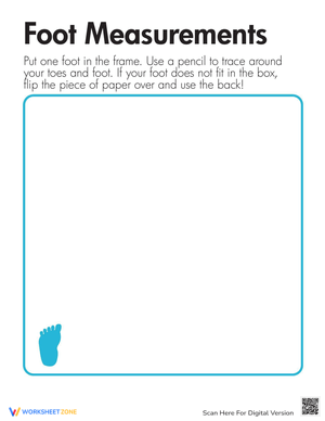 Measurement: Foot and Second Worksheet