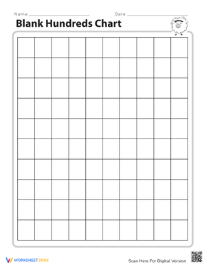Blank Hundreds Chart Worksheet