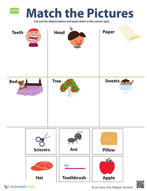 Find the Pair Math Worksheet for Visual Skills