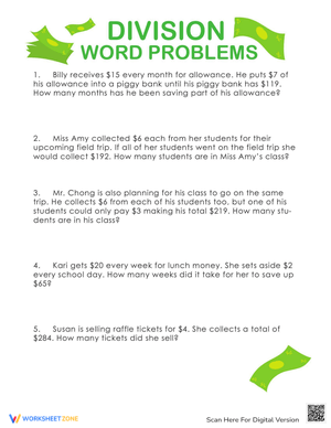 Division Multiplication Worksheet for Math Practice