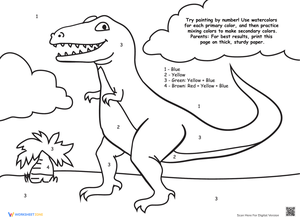 Dinosaur Number Recognition Worksheet