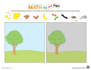 Day and Night Preschool Math