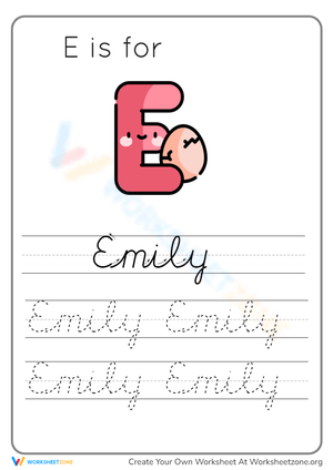 E is for... Worksheet