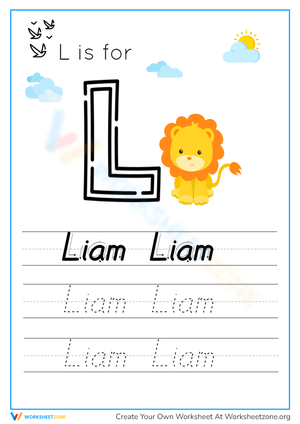 Name Tracing: L is for Liam