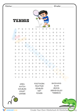 Basic Tennis Worksheet
