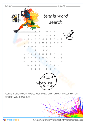 Best Tennis Worksheet