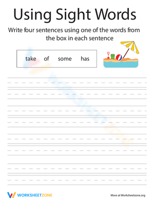 Sight Words 02 Worksheet