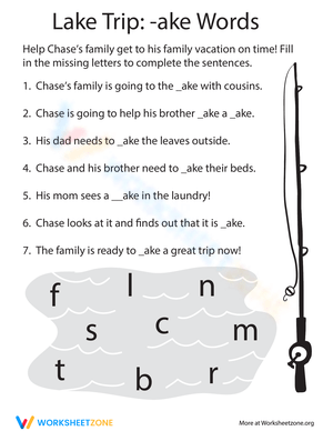 Ake Word Family Worksheet