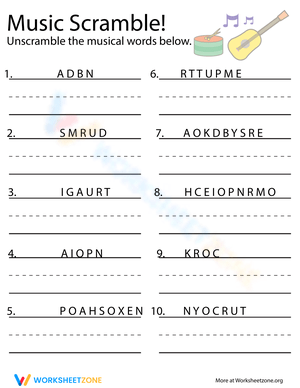 Music Word Scramble