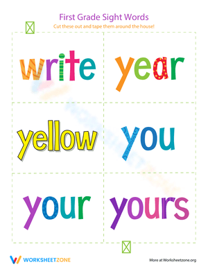 Sight Words Write & Learn — Printable Kindergarten