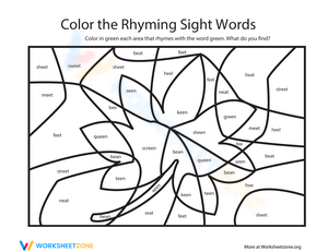 Learn Rhyming Words: Green