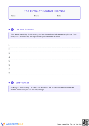 Understanding Your Circle of Control Exercise