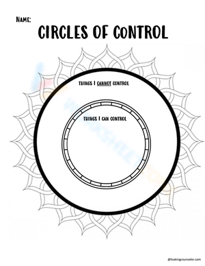 Fun &amp; Creative Circle of Control Worksheets