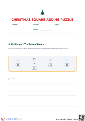 Engaging Christmas Math Challenge Worksheet