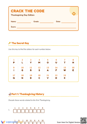 Crack The Code Thanksgiving Day