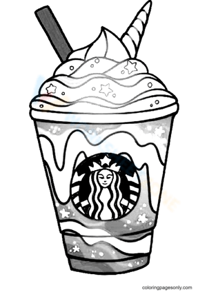 Starbucks Coffee Cup: An Artistic Coloring Page