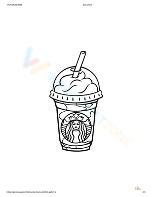 Starbucks Themed: A Fun Coloring Page