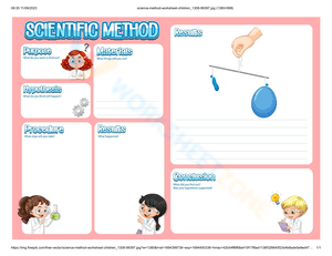 Analyzing the Scientific Method: Worksheet 4
