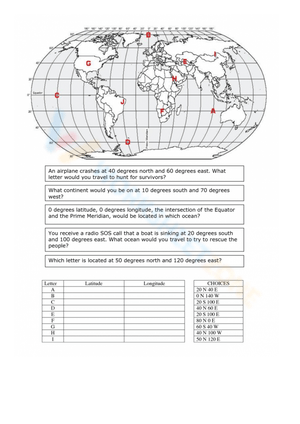 Mastering Longitude and Latitude Worksheet
