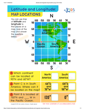 Latitude and Longitude: Map Locations