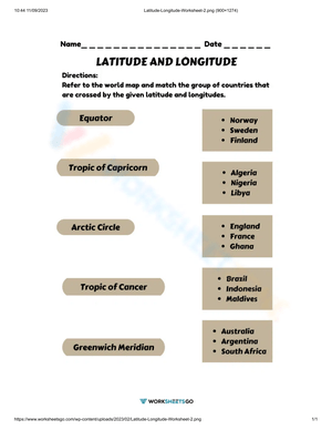 World Map: Latitude and Longitude Coordinates