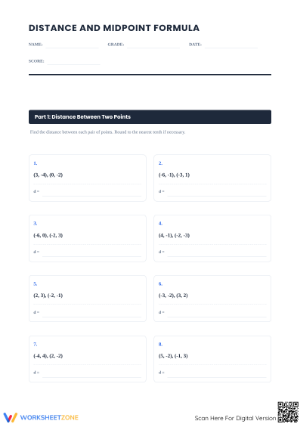 Essential Distance & Midpoint Formula Practice | Grades 9-11