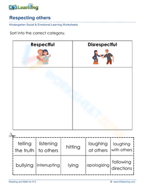 Understanding Respect: A Social Skills Worksheet