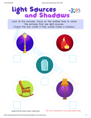 Free Printable Shadow Work Worksheets for Kids