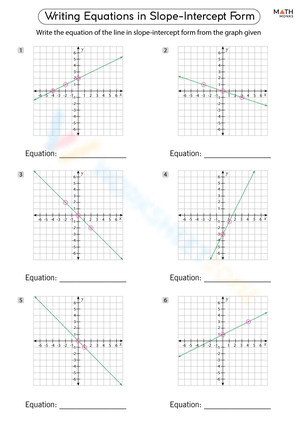 Writing Linear Equations Worksheet from Graphs 
