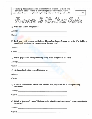 Force & Motion Quiz: Test Your Knowledge